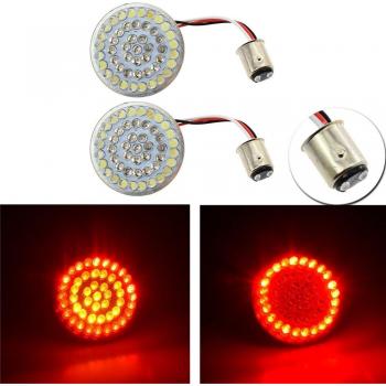 Motorrad LED Blinker Einsätze 1156 1157 Weiß Bernstein Rot 2 Stück für Harley Dyna Sportster