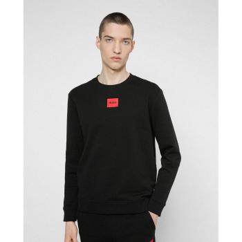 Sudadera HUGO Diragol negra sostenible para hombre (S)