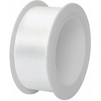 Satin Geschenkband 25mm x 3m von Stewo in Weiß