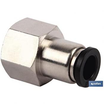 Cofan racor recto rosca hembra T-10 R-1/4