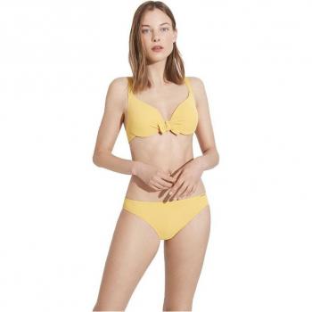 Bikini Top Ysabel Mora con Aro y Lazo Copa C Amarillo