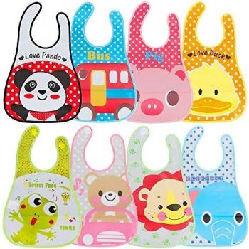 Lictin Baby Bib Set of 12 Waterproof Unisex Baby Bibs