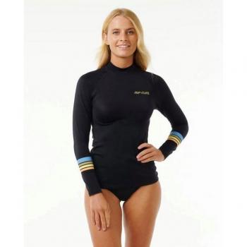 Women's Tide Revival Black Long Sleeve Rash Vest – 10/8