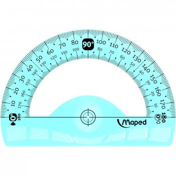 Rapporteur Flex demi-cercle 180 degrés, 12 cm, incassable Maped