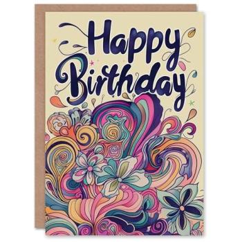 Vibrant Spiral Celebration Card