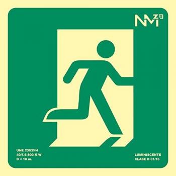 Indicateur de sortie gauche en PVC 21x21 cm