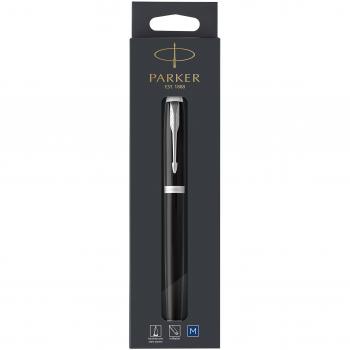 Parker IM Noir Chrome Remplisseur de Cartouche Aluminium Laiton Métal Bleu Plume Arrondie Acier Inox