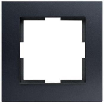 Placca Finitura Plastica Nera 1 Posto 81x83x10mm