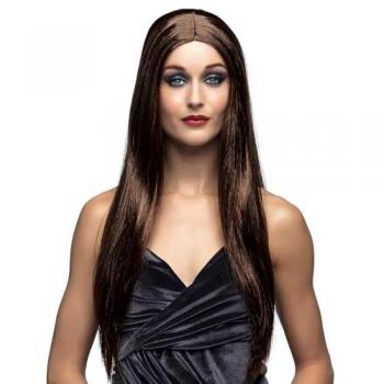 Perruque Sombre Sorcière – Chevelure Brune – Accessoire de Costume