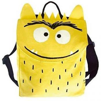 MOCHILA INFANTIL MONSTRUO DE COLORES AMARILLO 100% ALGODON
