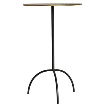 Kodu Mesa Auxiliar Hierro Negro y Oro 37x37x59,5