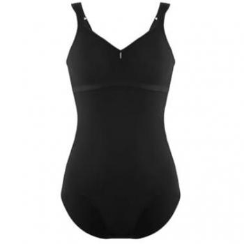 Felina body sin aro negro para mujer con tirantes acolchados
