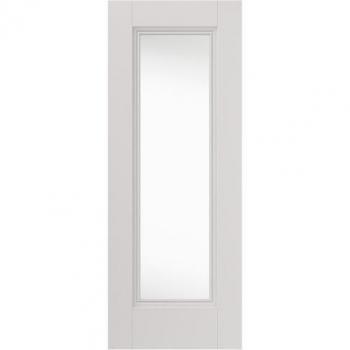JB Kind Belton White Primed Clear Glazed Internal Door 1981mm x 762mm x 35mm