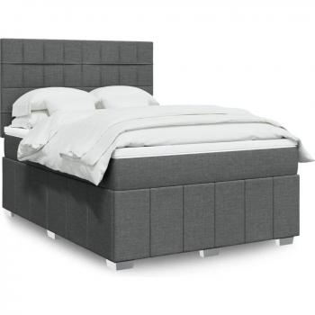 Prolenta Prestige – Sommier latéral 140x200 cm, matelas gris foncé, revêtement tissu
