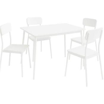 Set Moderno Dupi New Xobe – Mesa + 4 Sillas Blancas