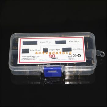 Conectores de placa 90 Uds. 2.54mm fila simple y doble