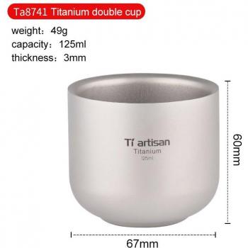 125ml Titanium Thermal Insulated Outdoor Coffee Cup