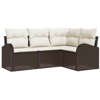 Ensemble de Canapé de Jardin 4 Pièces avec Coussins Confortables