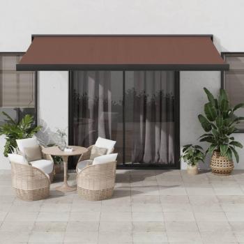 Auvent Manuel 450x300 cm Marron Prolenta Premium