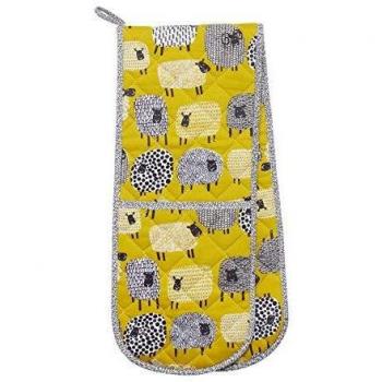 Double Oven Mitts, Featuring Dotty Sheep Pattern, from Ulster Weavers