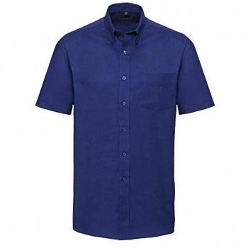 Chemise Russell Manches Courtes Masculine Bleue Royale M