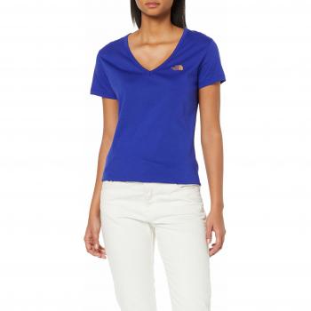 The North Face Simple Dome Tee T-Shirt Femme, Lapis Blue/Citrine Yellow, XS