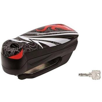 Sistema de seguridad antirrobo para moto con alarma 3D, negro