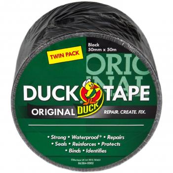 Shurtape 232336 Duck Tape® Original 50mm x 50m Black (Twin Pack)