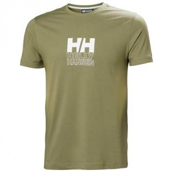 Helly Hansen Men's Green T-Shirt Size S with Graphic