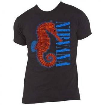 Nirvana Unisex T-Shirt mit Seepferdchen-Design