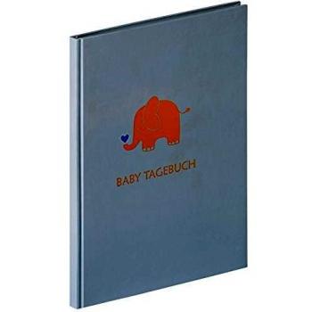 Walther design TB-148-L Baby Tagebuch, Blau, 20x28 cm