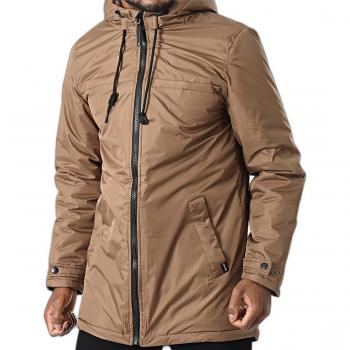 Frauenspezifische Blend‑Jacke mit Daunenkapuze, XL, Braun