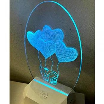 3D Acrilico Plexiglas Ovale Senza Figure