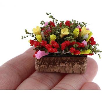 Planta Bonsái Mini Multicolor para Casa de Muñecas