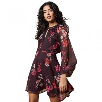 Oasis Petite Chiffon Keyhole Mini Dress – UK 14
