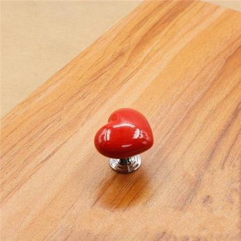 38MM 38MM Colorful Ceramic Love Heart Drawer Handles