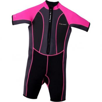 Maillot de bain enfants 2-13 ans manches courtes rose/bleu