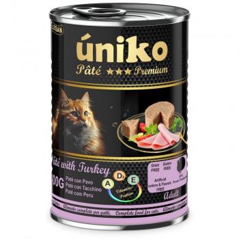 Uniko Lata de Pate para Gatos com Peru 400g