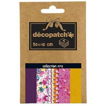 Decopatch Art Paper, No.5 Series, 30x40cm, 5 Sheets