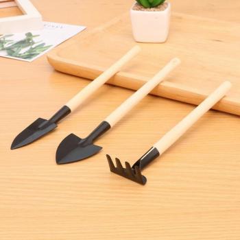 Garden Transplanter Set with Shovel and Rake