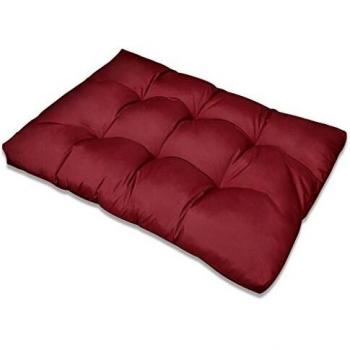 Coussin de Palette Rouge Bordeaux 120x80x1