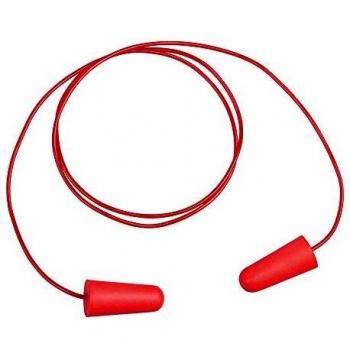 DELTAPLUS CONICCO200 Ohrenschutz mit Schnur Einweg PU 200 Stück Rot SNR36dB NRR33dB (jeweils verpackt)