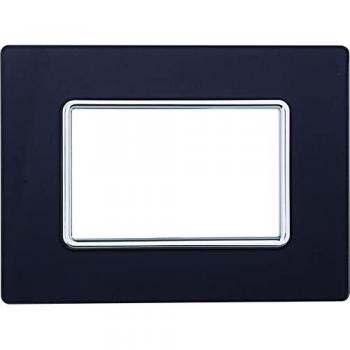 ETTROIT Glas-Abdeckrahmen Bticino Matix 3 Module Graphit