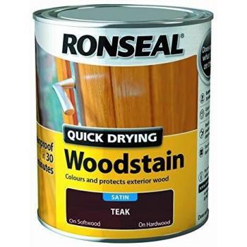 Ronseal Quick Dry Satin Woodstain Teak 750ml