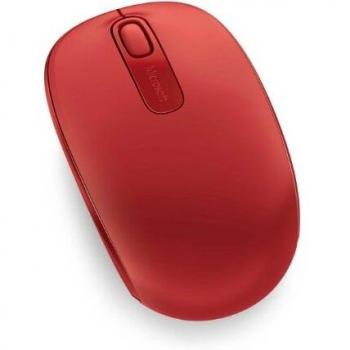 Microsoft 1850 Mouse Mobile Wireless, Accessori PC Ambidestro, Windows/Android, Rosso