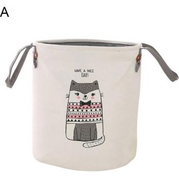 Elephant and Cat Print Foldable Storage Bag
