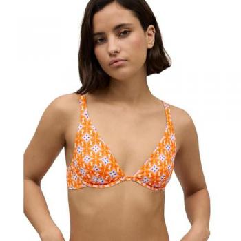 Top Bikini Géométrico Aro y Tirante Fijo