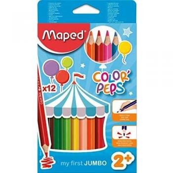 Pack Crayons Color'Peps Jumbo – 12 pièces, bois FSC