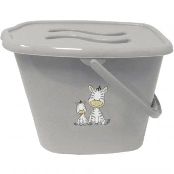 Bieco Wickeltisch‑Mülleimer mit Deckel, 24 × 35 × 26 cm