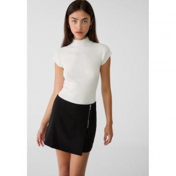 Stradivarius Black Wrap Skort XS